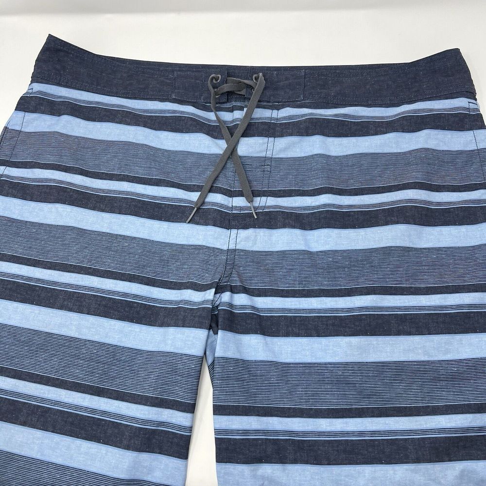 Travis Matthew‎ Swim Trunks Board Shorts Lined Men's 38 Blue Stripes 9.5" Inseam
